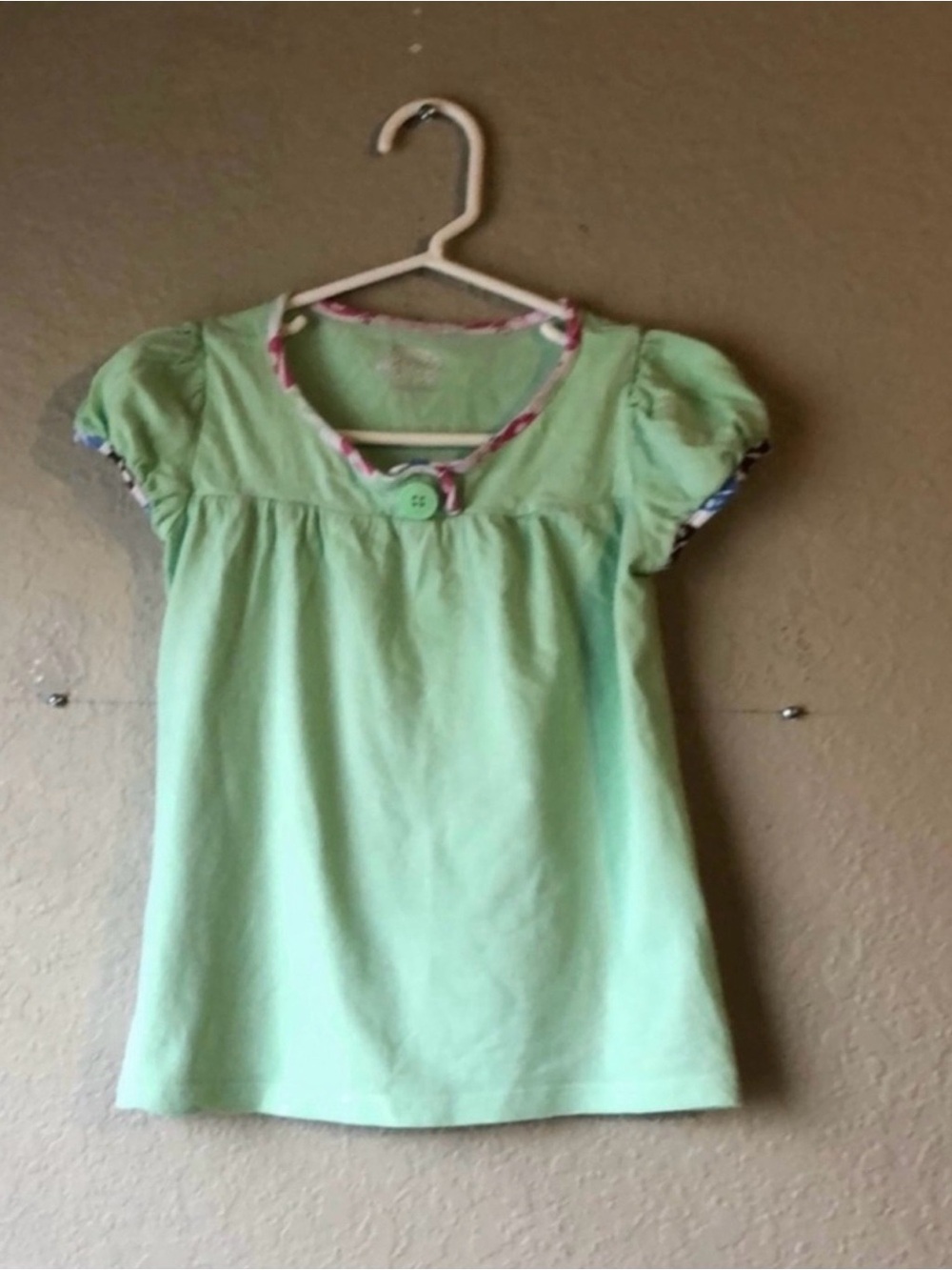 Circo Shirt Girls Y2K Light Green Short Sleeve Shirt Casual Preppy Top Size S 7